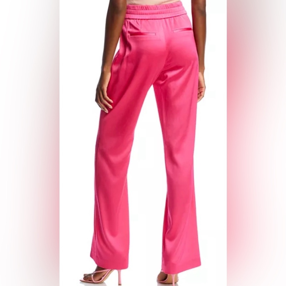 Alice + Olivia Jody Satin High Waist Slit Front Pants Size 8 EUC - Picture 2 of 10